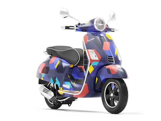 Work Over Abstract Vespa Scooter Wrap Film