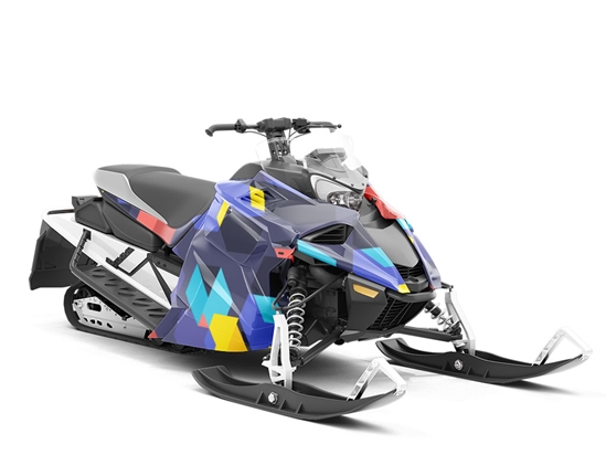 Work Over Abstract Custom Wrapped Snowmobile