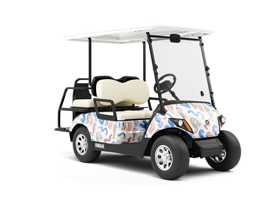 Wormy Dreams Abstract Wrapped Golf Cart