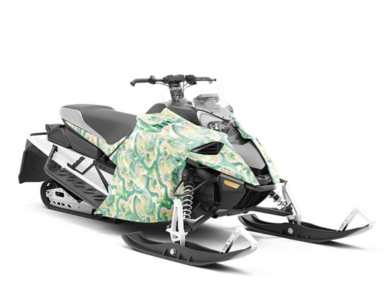Absinthe  Abstract Custom Wrapped Snowmobile