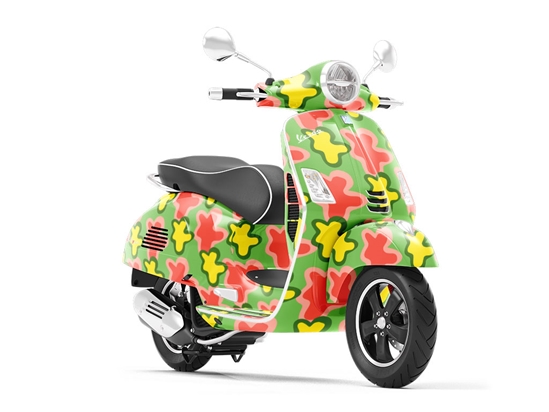Field Frolic Abstract Vespa Scooter Wrap Film