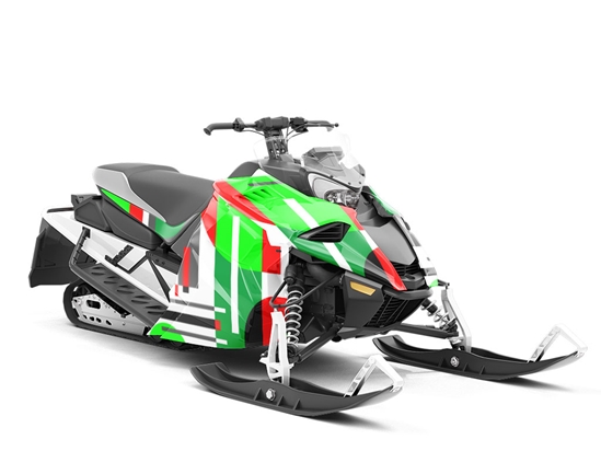 Hard Apple Abstract Custom Wrapped Snowmobile