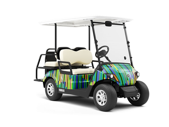 No Grass Abstract Wrapped Golf Cart