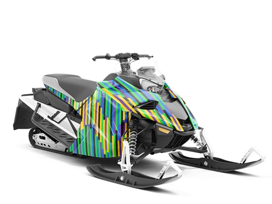 No Grass Abstract Custom Wrapped Snowmobile
