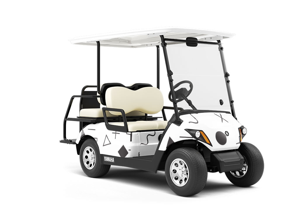 TicTacToe Champion Abstract Wrapped Golf Cart