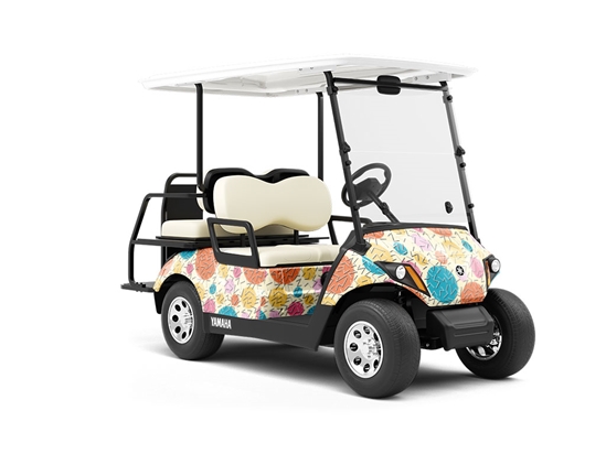 Background Noise Abstract Wrapped Golf Cart