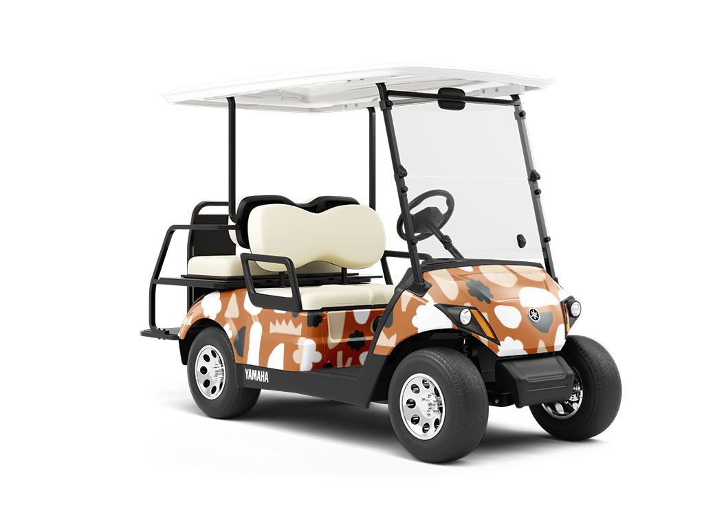 Dooby Doo Abstract Wrapped Golf Cart