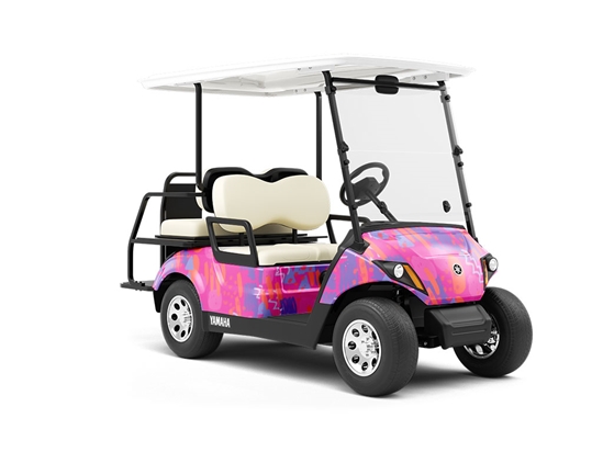 After Glow Abstract Wrapped Golf Cart