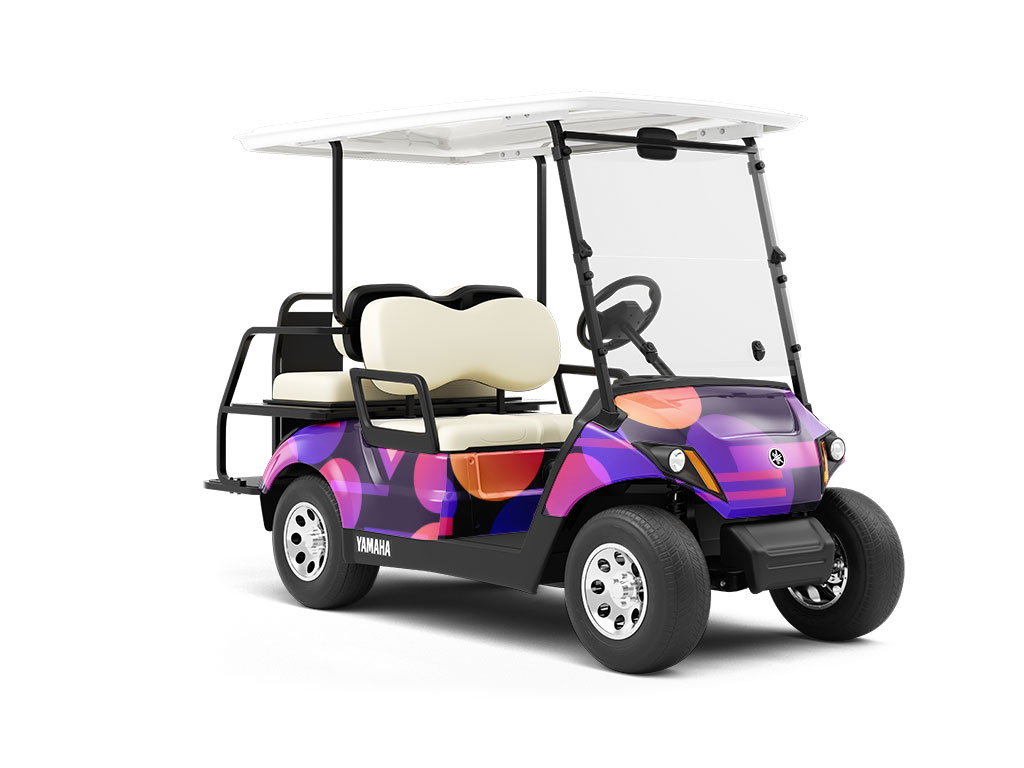 Black Cosmopolitan Abstract Wrapped Golf Cart
