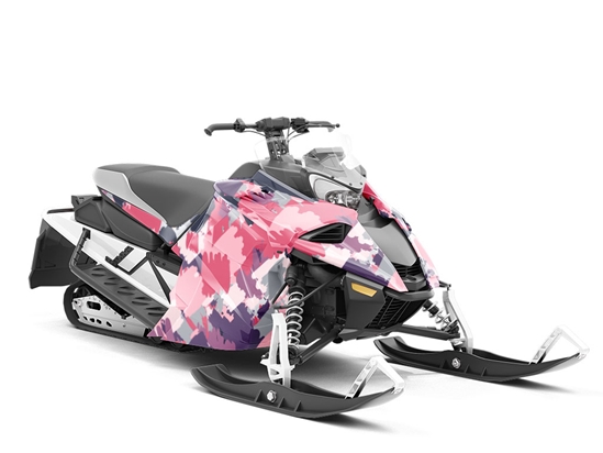 Bratty Backtalk Abstract Custom Wrapped Snowmobile
