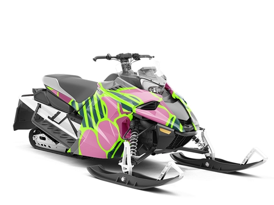 Carried Away Abstract Custom Wrapped Snowmobile