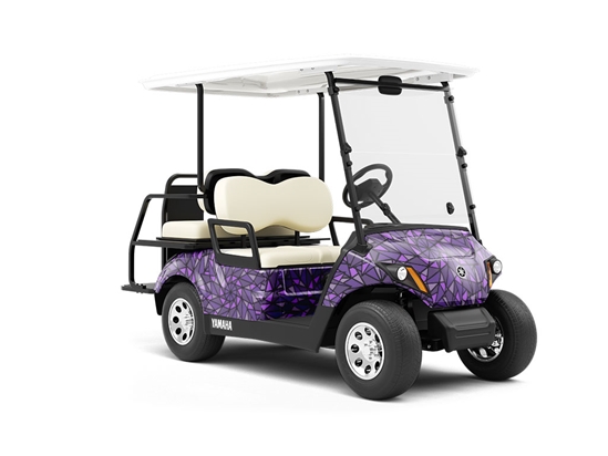 Crystal Daze Abstract Wrapped Golf Cart