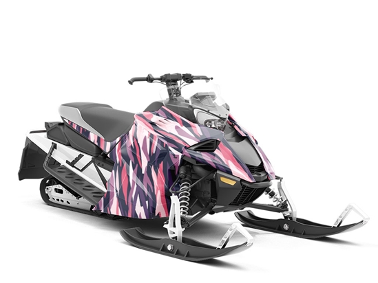 Dark Raven Abstract Custom Wrapped Snowmobile