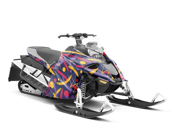 Deep Wilds Abstract Custom Wrapped Snowmobile