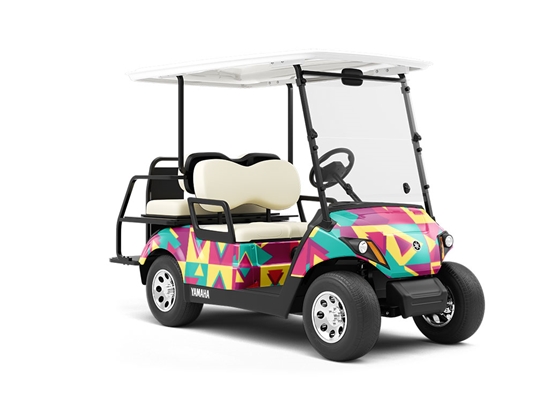 Prank Call Abstract Wrapped Golf Cart