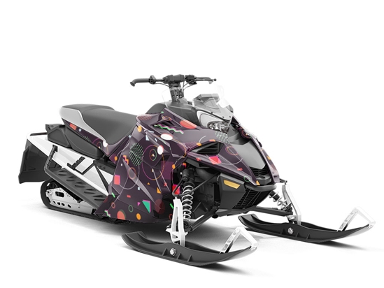 Saturn Scout Abstract Custom Wrapped Snowmobile