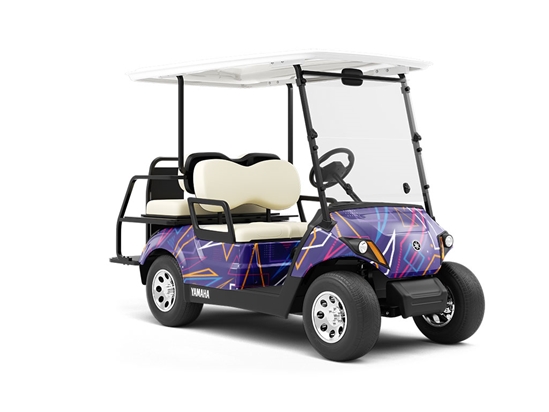 Secret Code Abstract Wrapped Golf Cart
