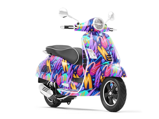 Serious Competition Abstract Vespa Scooter Wrap Film
