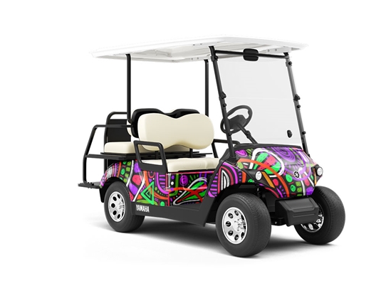 Atlantic City Abstract Wrapped Golf Cart