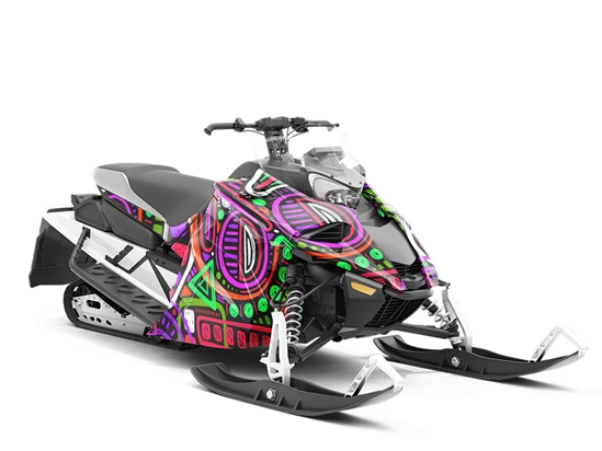 Atlantic City Abstract Custom Wrapped Snowmobile