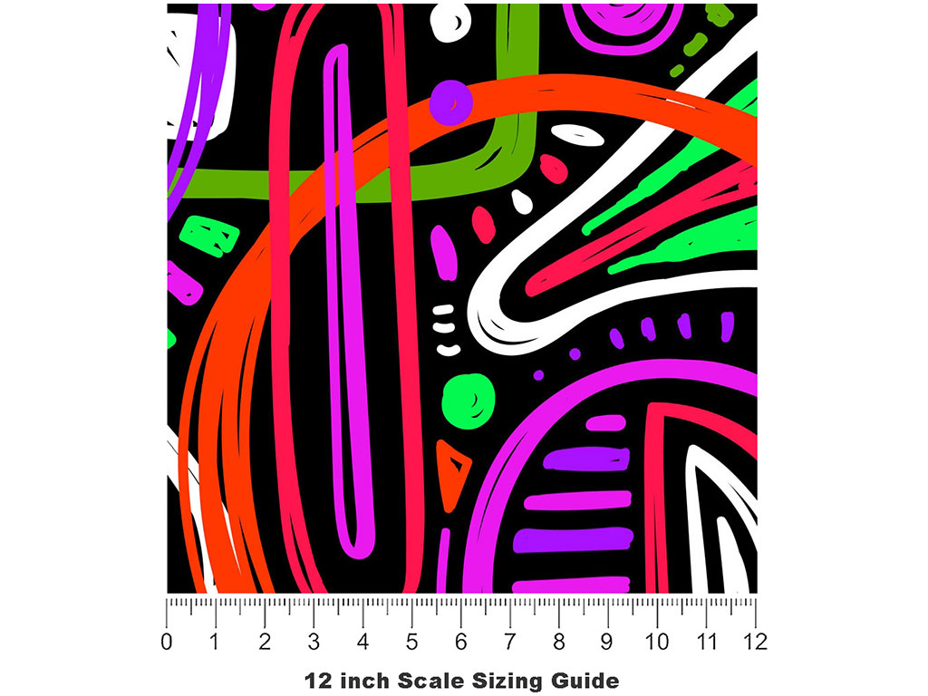 Atlantic City Abstract Vinyl Film Pattern Size 12 inch Scale