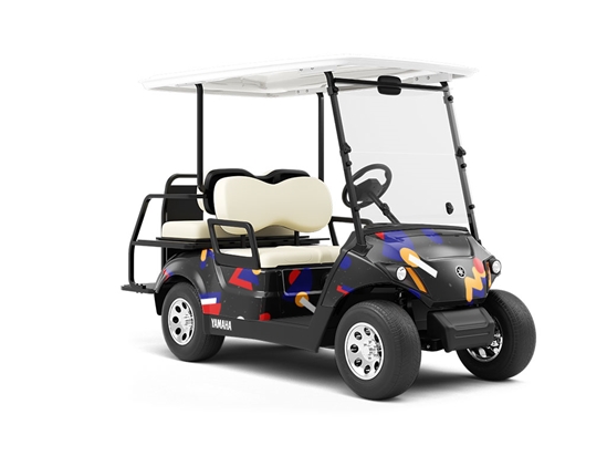 Background Retro Abstract Wrapped Golf Cart