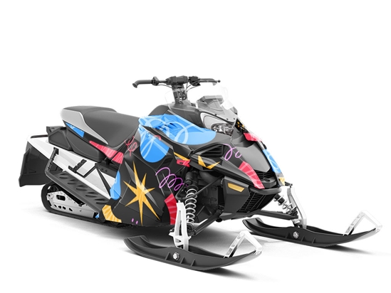 Bad Boy Abstract Custom Wrapped Snowmobile