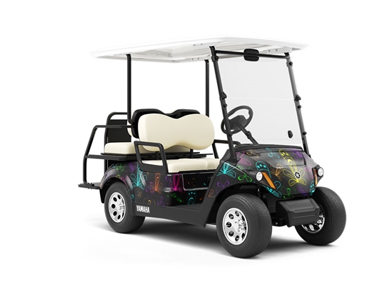 Big Bad Abstract Wrapped Golf Cart
