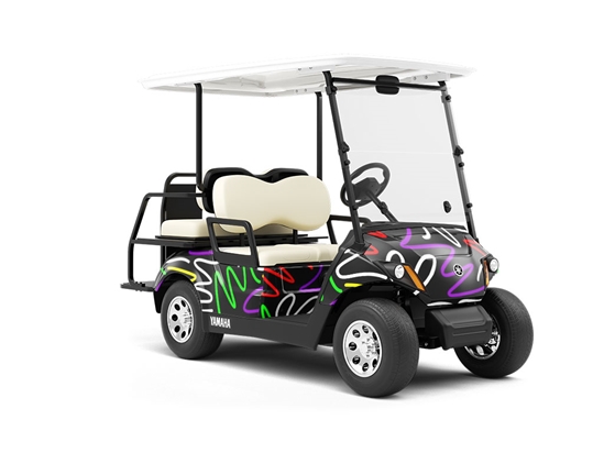 Bonne Nuit Abstract Wrapped Golf Cart