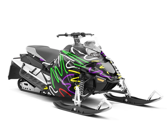 Bonne Nuit Abstract Custom Wrapped Snowmobile