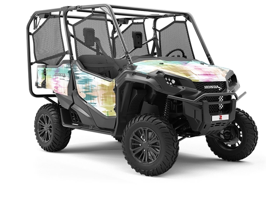 Colorful Radiowaves Abstract Utility Vehicle Vinyl Wrap