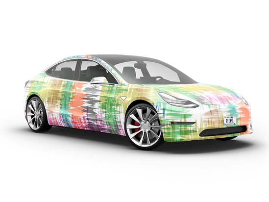 Colorful Radiowaves Abstract Vehicle Vinyl Wrap