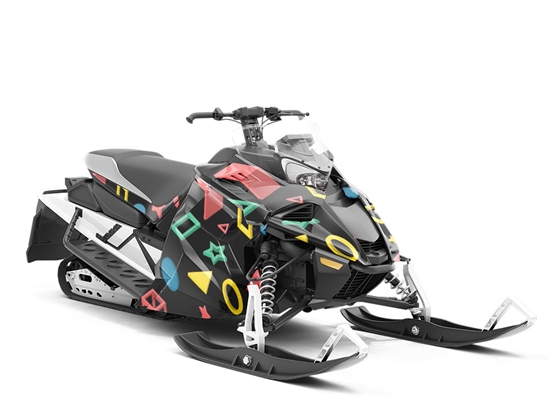 Digital Witness Abstract Custom Wrapped Snowmobile