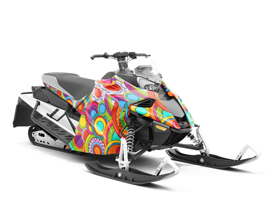 Dont Bother Abstract Custom Wrapped Snowmobile