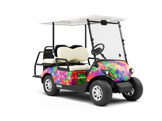Electric Beast Abstract Wrapped Golf Cart