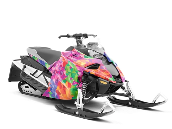 Electric Beast Abstract Custom Wrapped Snowmobile