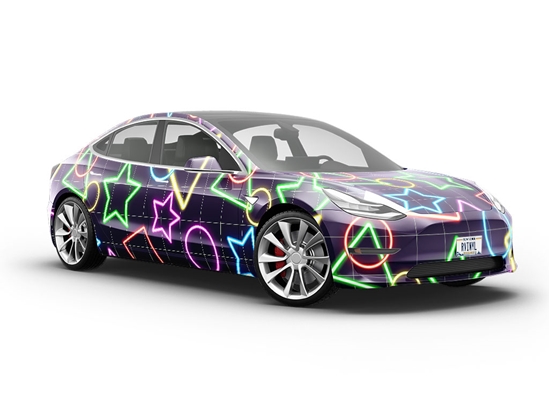 Neon Bowling Abstract Vehicle Vinyl Wrap