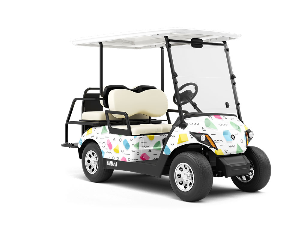 Regained Equilibrium Abstract Wrapped Golf Cart