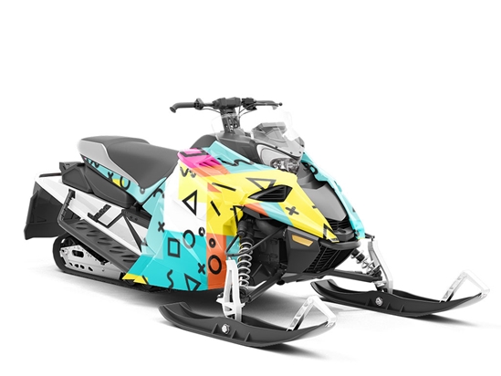 Rockin Memphis Abstract Custom Wrapped Snowmobile