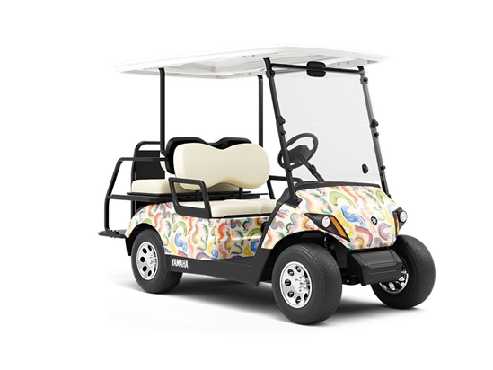 Walk Away Abstract Wrapped Golf Cart