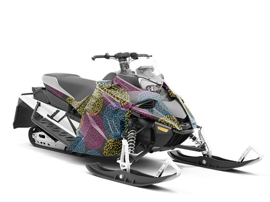 Winners Celebration Abstract Custom Wrapped Snowmobile