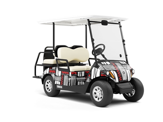 Blood Legion Abstract Wrapped Golf Cart