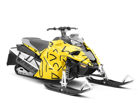 Restart  Abstract Custom Wrapped Snowmobile