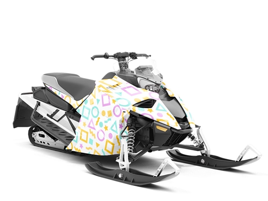 Spring Confetti Abstract Custom Wrapped Snowmobile