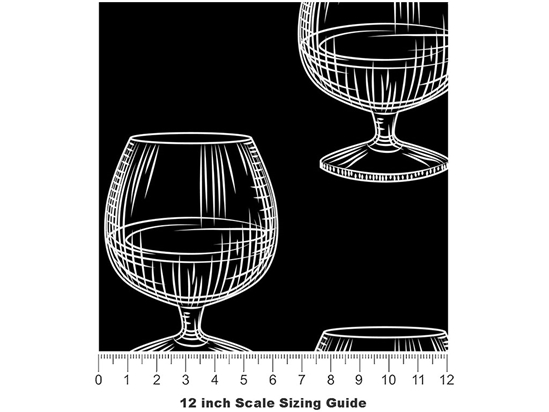 Sniff the Snifter Alcohol Vinyl Film Pattern Size 12 inch Scale