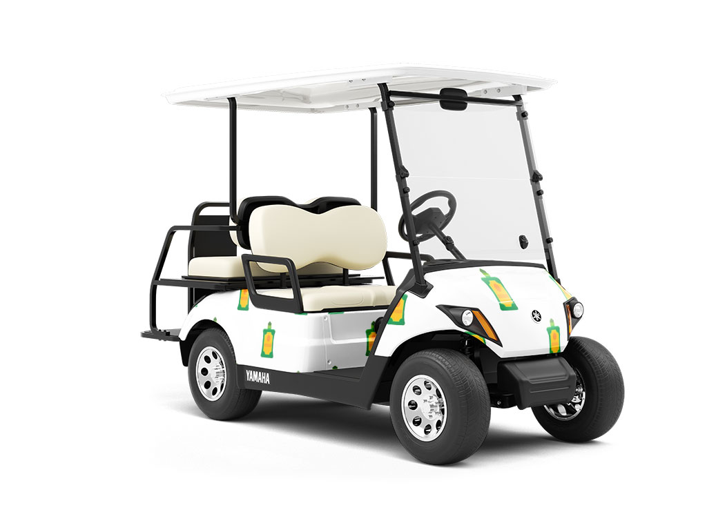 Vermouth Bottles Alcohol Wrapped Golf Cart