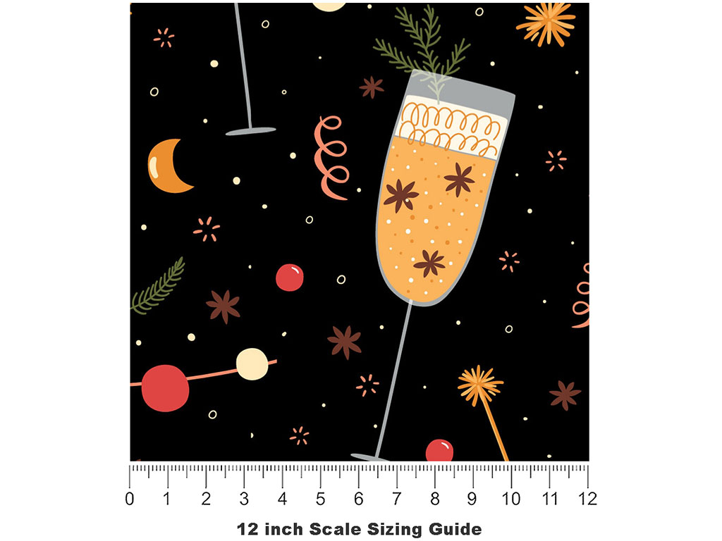 Yearly Resolutions Alcohol Vinyl Film Pattern Size 12 inch Scale