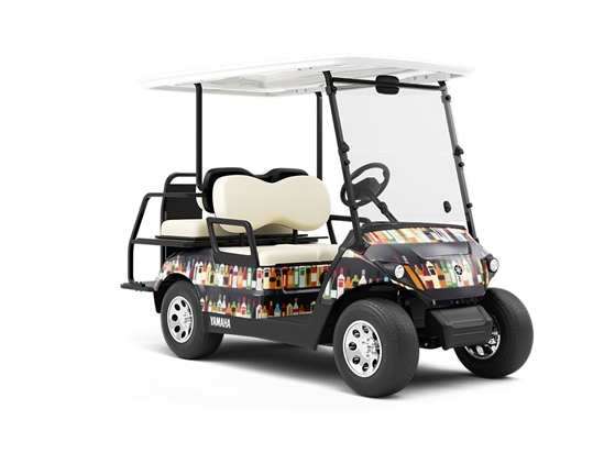 Bar View Alcohol Wrapped Golf Cart