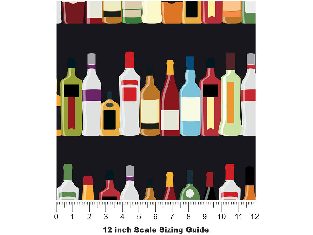 Bar View Alcohol Vinyl Film Pattern Size 12 inch Scale