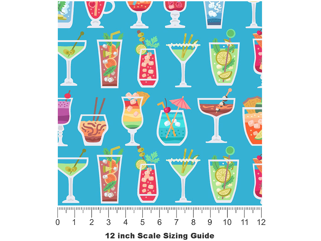 Liberating Libations Alcohol Vinyl Film Pattern Size 12 inch Scale